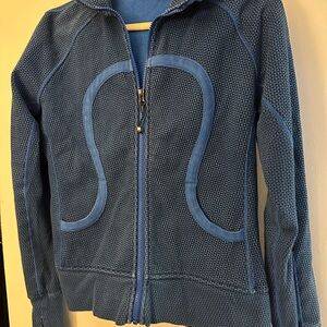lululemon athletica Textured Blue Full-Zip Hoodie